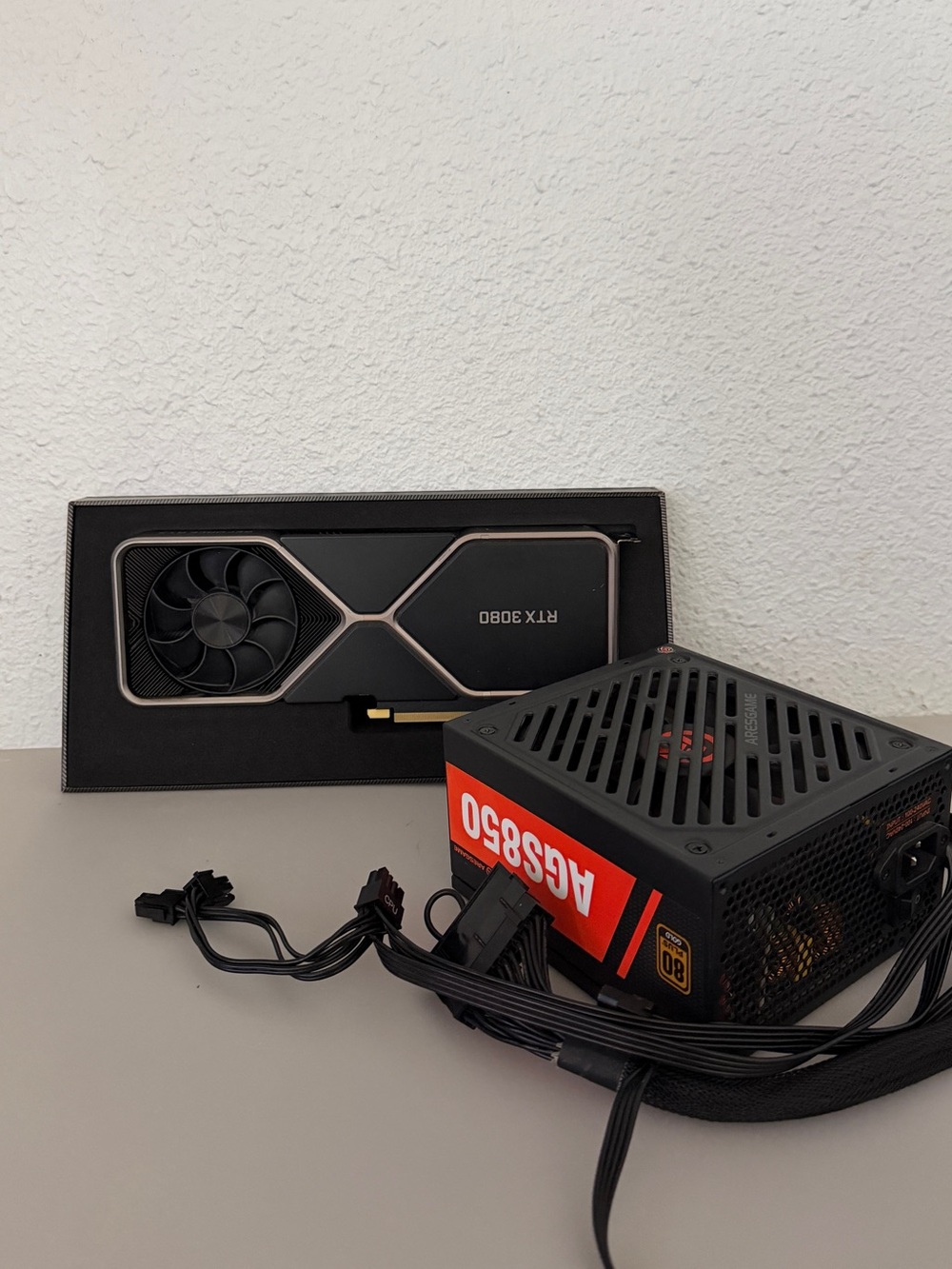 NVIDIA GeForce RTX 3080‎ Founders Edition 10GB Graphics Card+AGS850 Power Supply